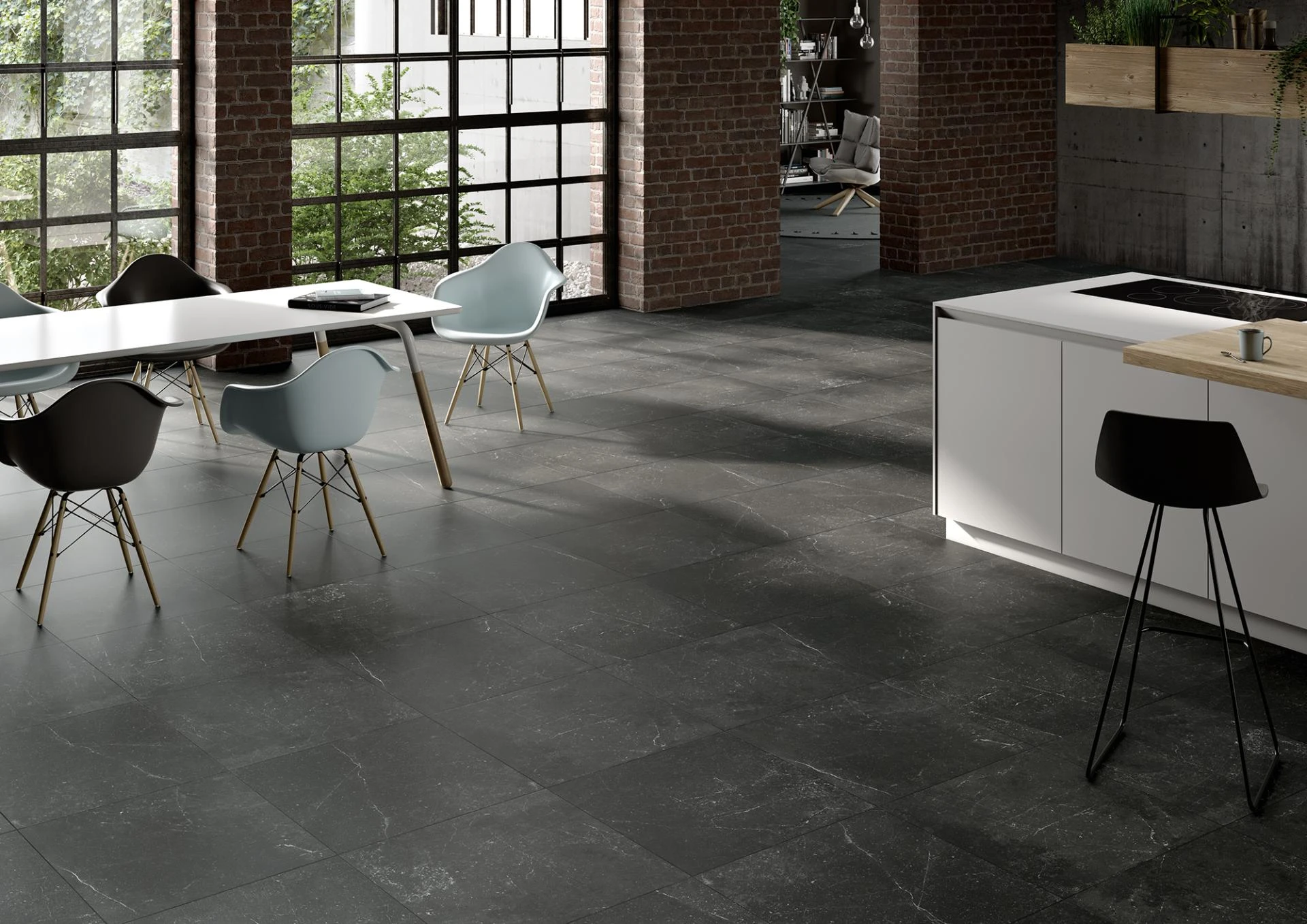 Klif anthrazit Feinsteinzeug - Ceramic District