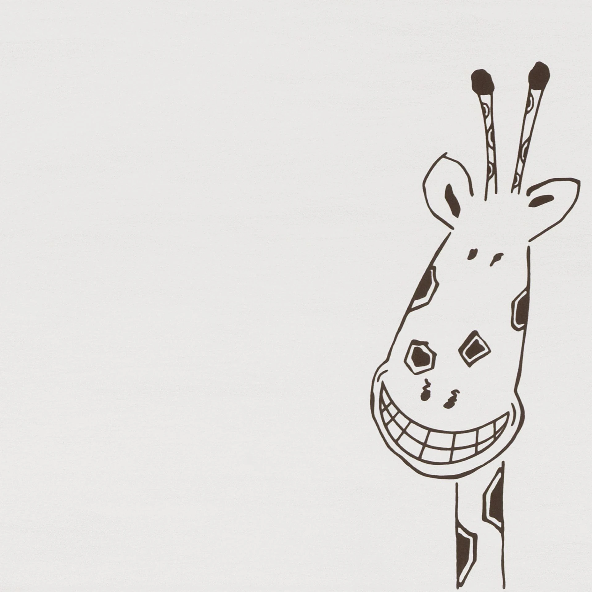 Giraffenkopf lachend