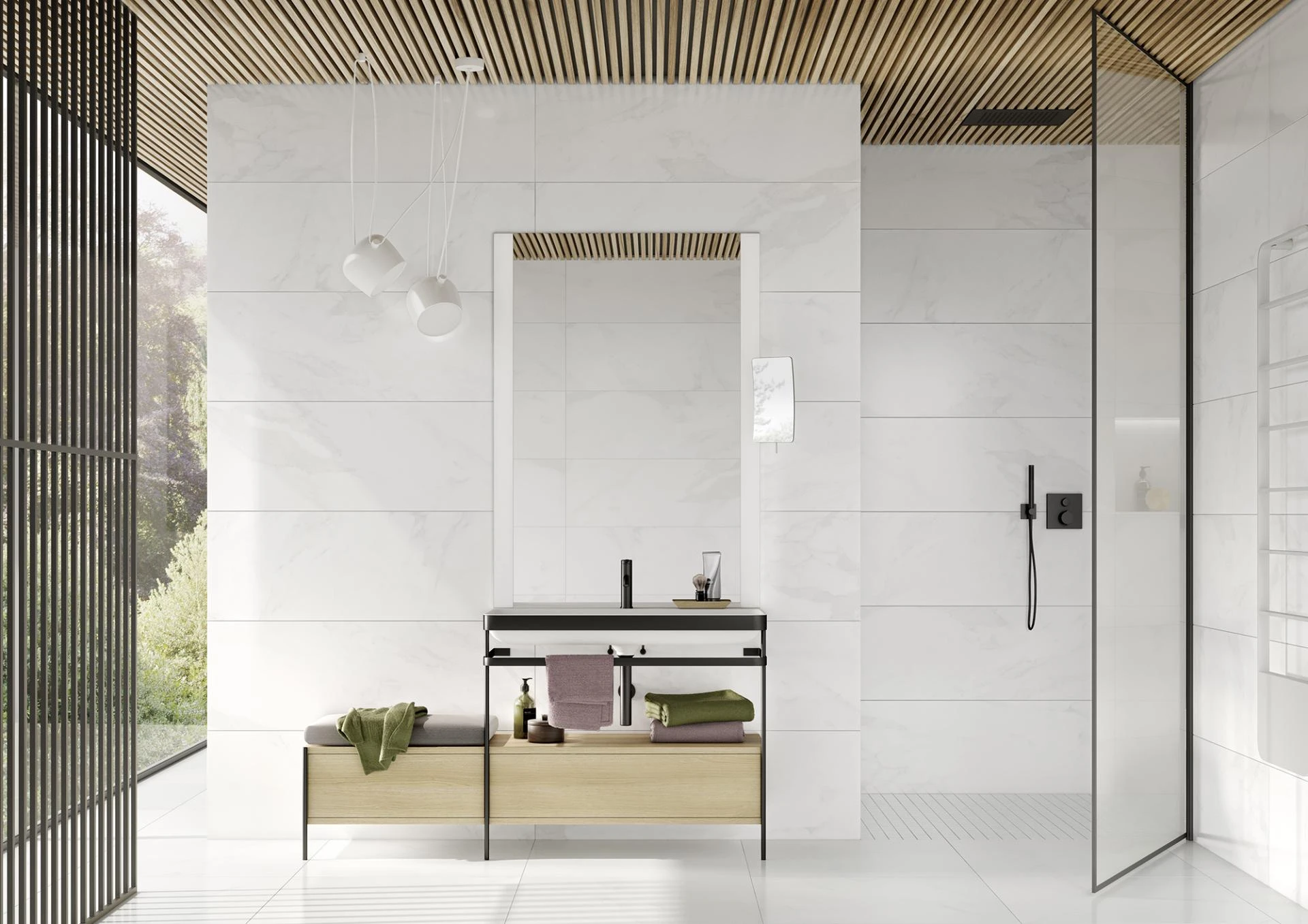 Arabesco #6MM weiß glänzend 40×120 Steingut, 6mm