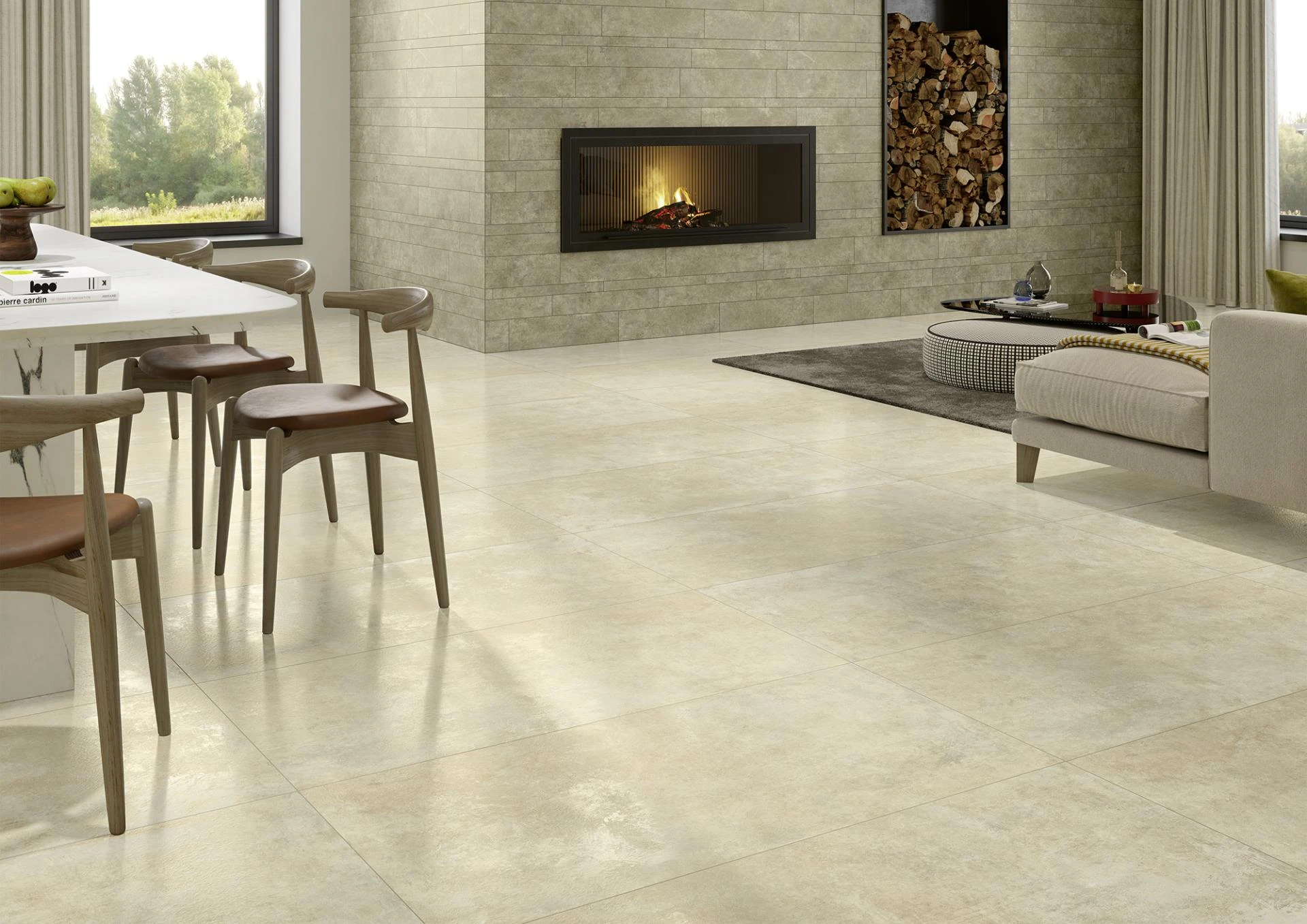 Homebase kreide 60x120 Feinsteinzeug - Ceramic District