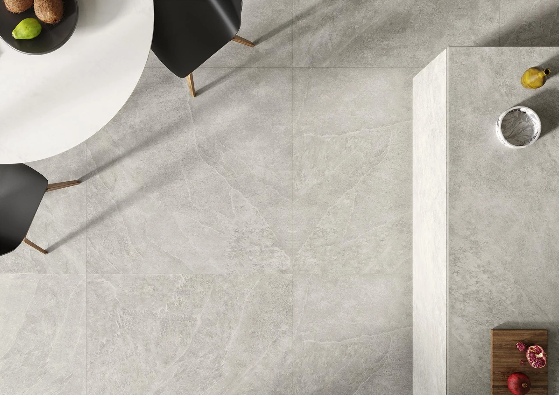 Kalmit #6mm taupe 120x120 Feinsteinzeug - Ceramic District