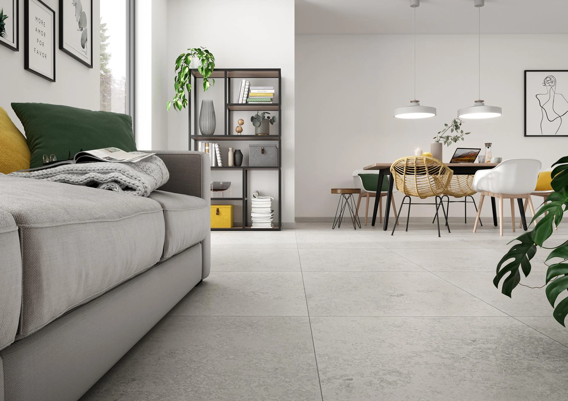 Limestone grau 75×75 Feinsteinzeug – Ceramic District