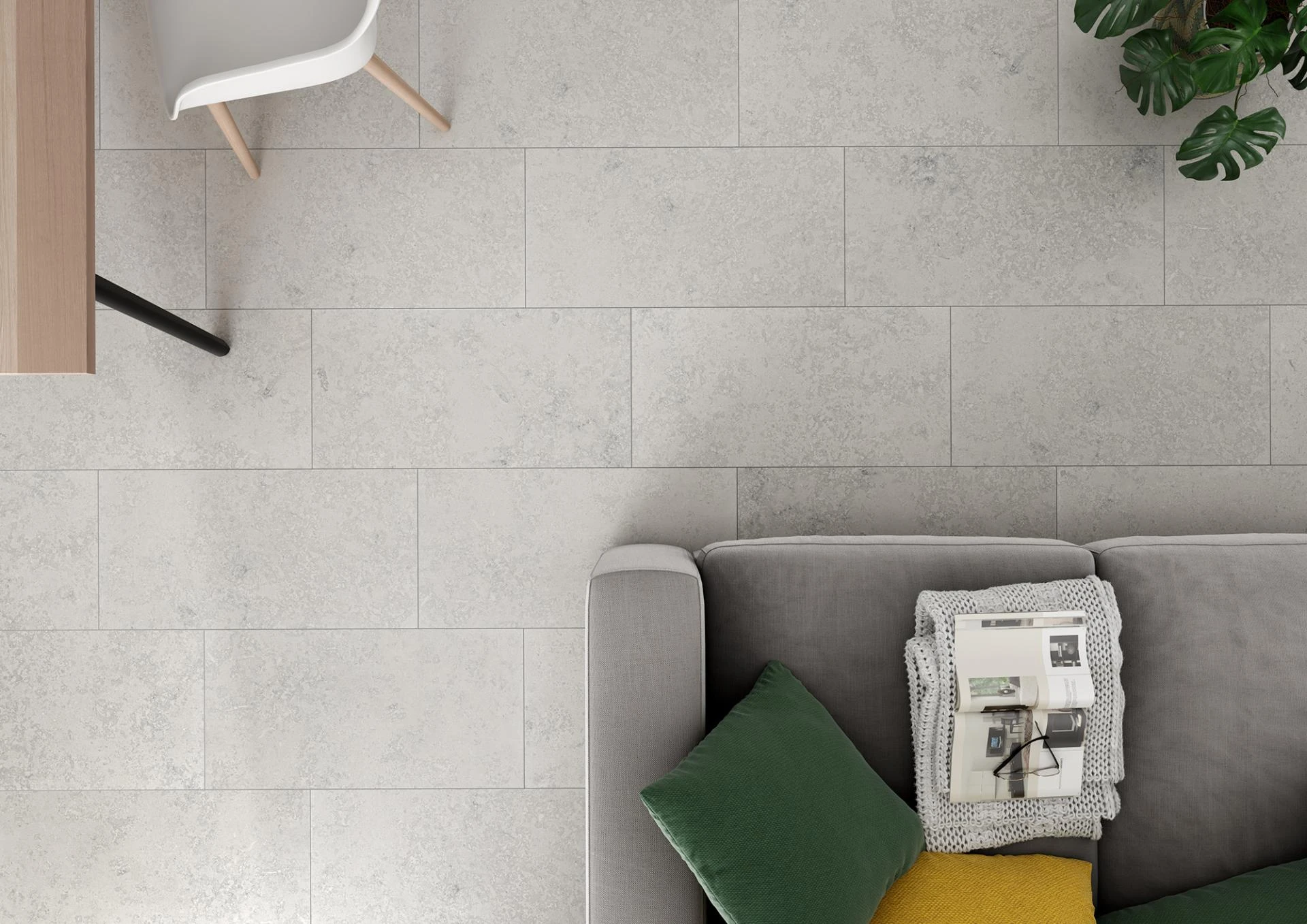 Limestone grau 37,5×75 Feinsteinzeug – Ceramic District