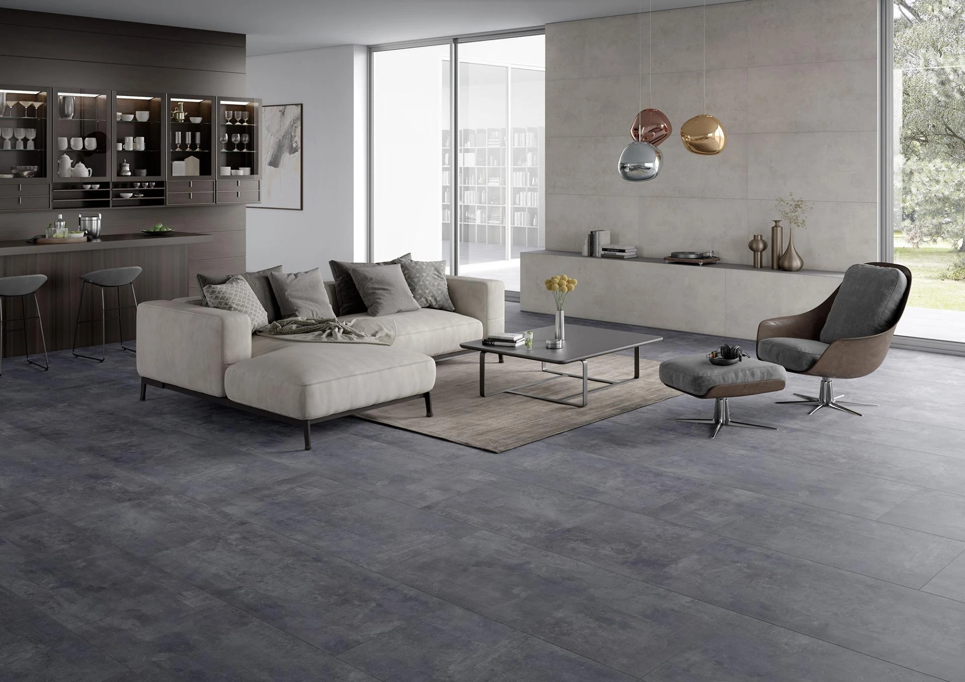 MILESTONE #6MM blau, taupe 60×60 Feinsteinzeug