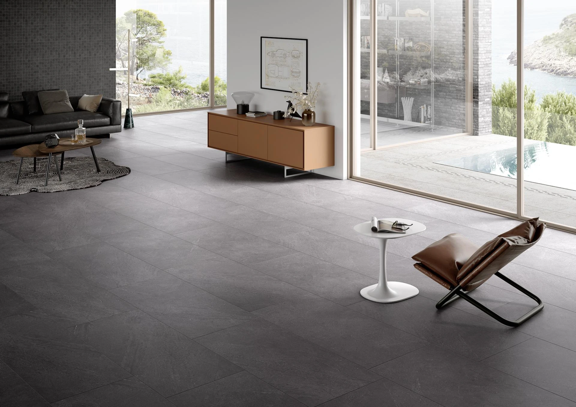 Rockfordanthrazit 60×120 Feinsteinzeug – Ceramic District