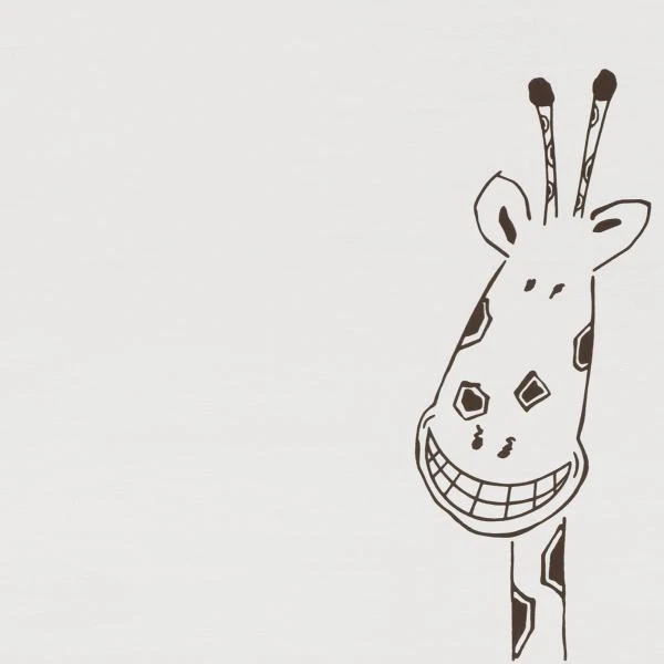 Giraffenkopf lachend