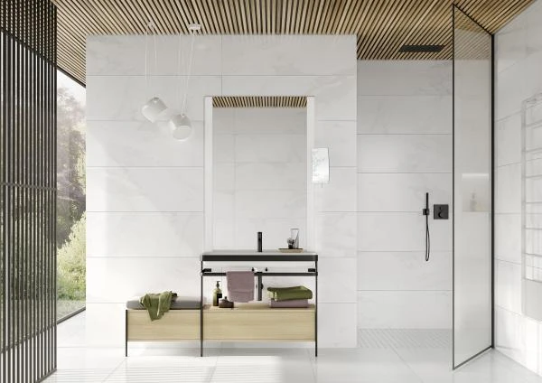 Arabesco #6MM weiß glänzend 40×120 Steingut, 6mm