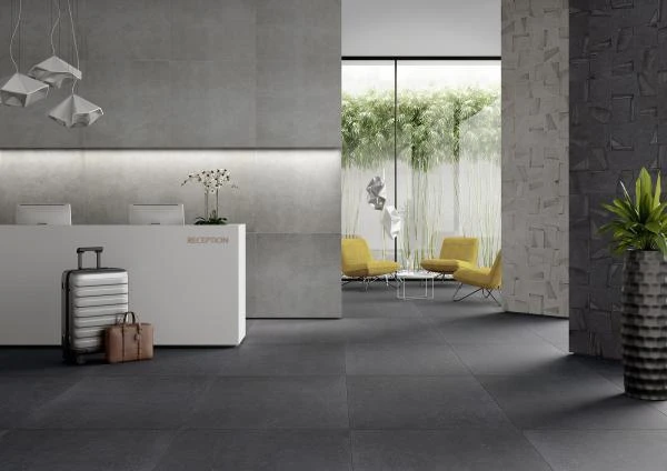 Flanders #6MM graphit, cement Feinsteinzeug – Ceramic District