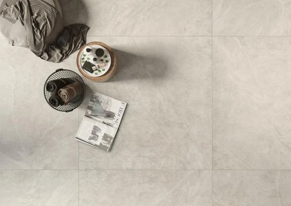 Kalmit #6mm Zement 120x120 Feinsteinzeug - Ceramic District