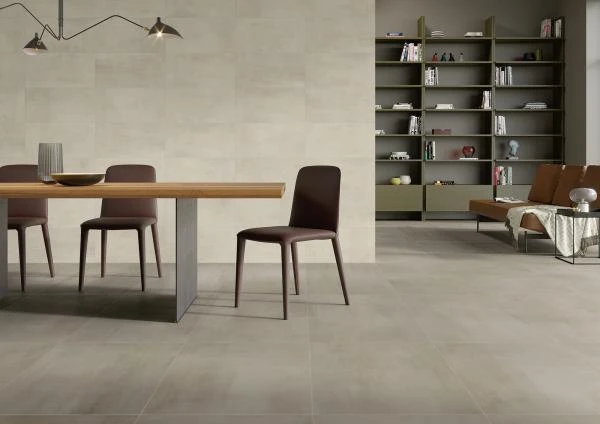 Rover beige 30×60, mud 60×60 Feinsteinzeug – Ceramic District