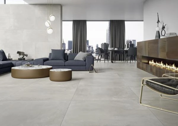 Thinactive tabac 120×120 Feinsteinzeug, rust 60×60 Dekor – Ceramic District