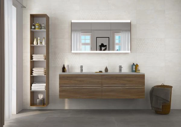 Torstein grau 30×60 Dekor, Steingut – Ceramic District